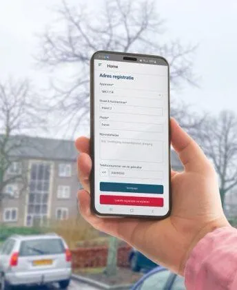 Met de adres registratie app, registreer je voor je veiligheid waar je naar binnen gaat.