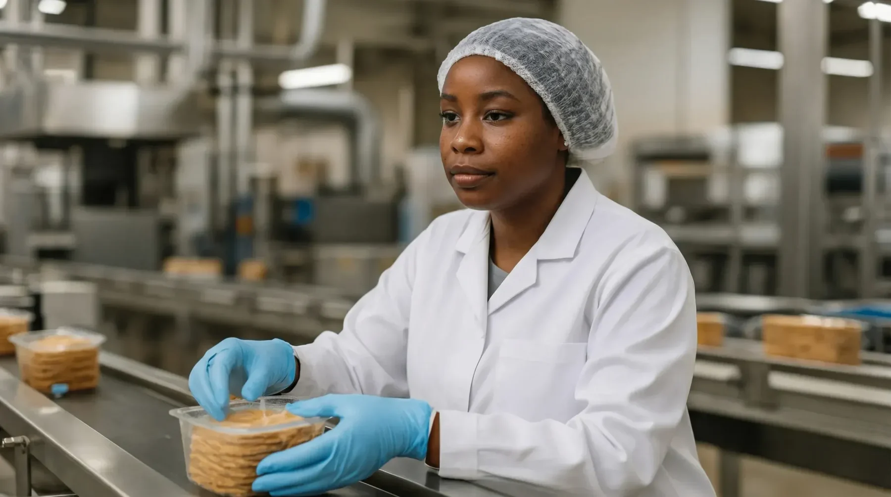Medewerker voedingsmiddelenindustrie werkvloer
